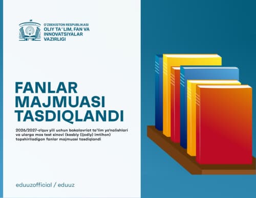 Fanlar majmuasi tasdiqlandi