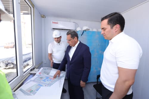 Министр ознакомился со строительством нового здания филиала Московского государственного технического университета имени Н.Э. Баумана в Ташкенте