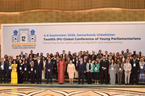 The 12th Global Conference of Young Parliamentarians has started in Samarkand