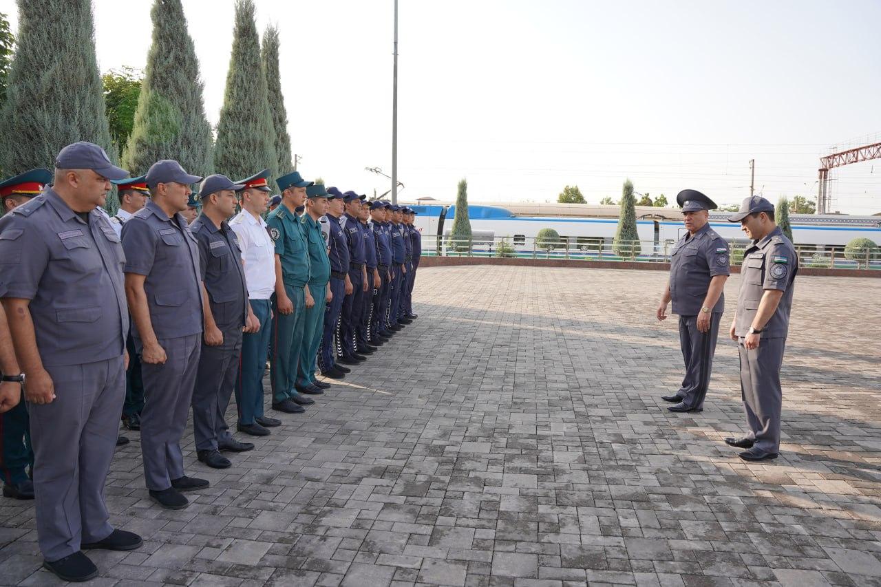 Deputy Minister Major-General Bakhodir Mirzarahimov inspected the works done in the areas of Tashkent-South railway station