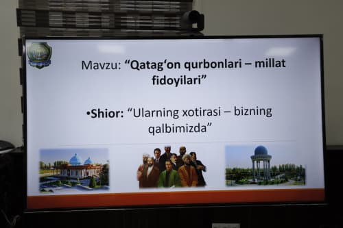 «O‘ZAGROINSPEKSIYA»DA QATAG‘ON QURBONLARIGA BAG‘ISHLANGAN TADBIR O‘TKAZILDI