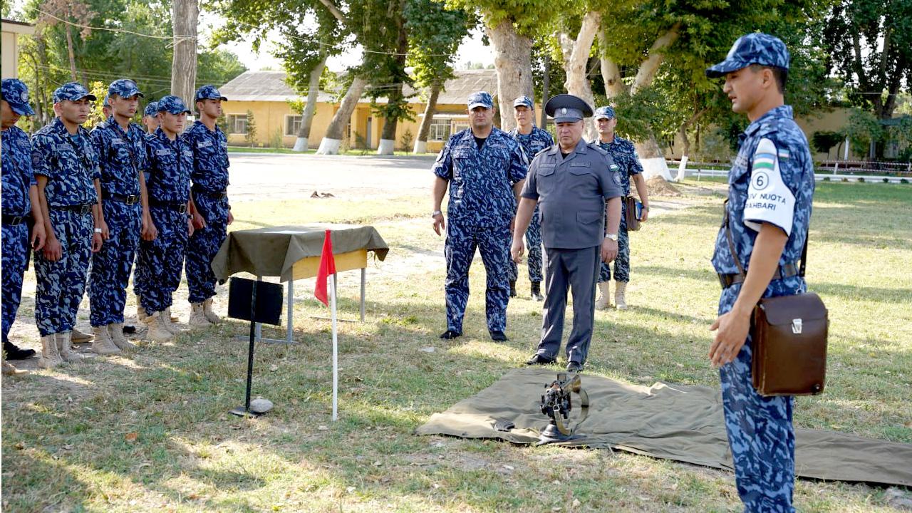 Deputy Minister of Internal Affairs Major General Bakhodir Mirzarahimov visited the 7534th military unit of the Guard troops