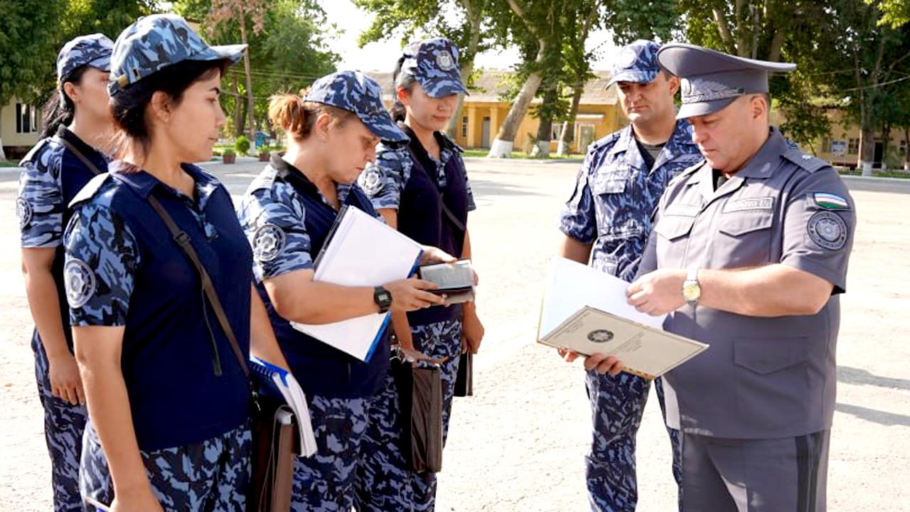 Deputy Minister of Internal Affairs Major General Bakhodir Mirzarahimov visited the 7534th military unit of the Guard troops