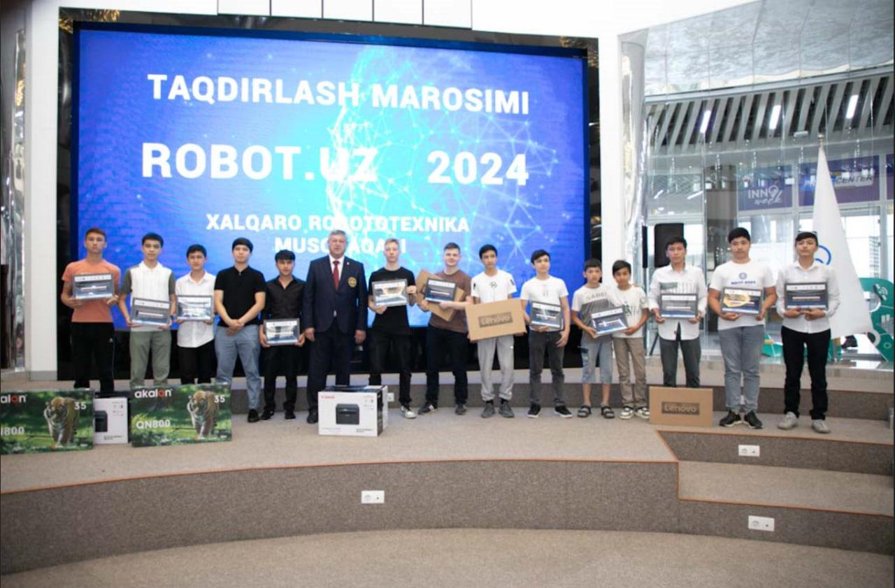 “Robot.uz-2024” robototexnika musobaqasining taqdirlash marosimi bo‘lib o‘tdi