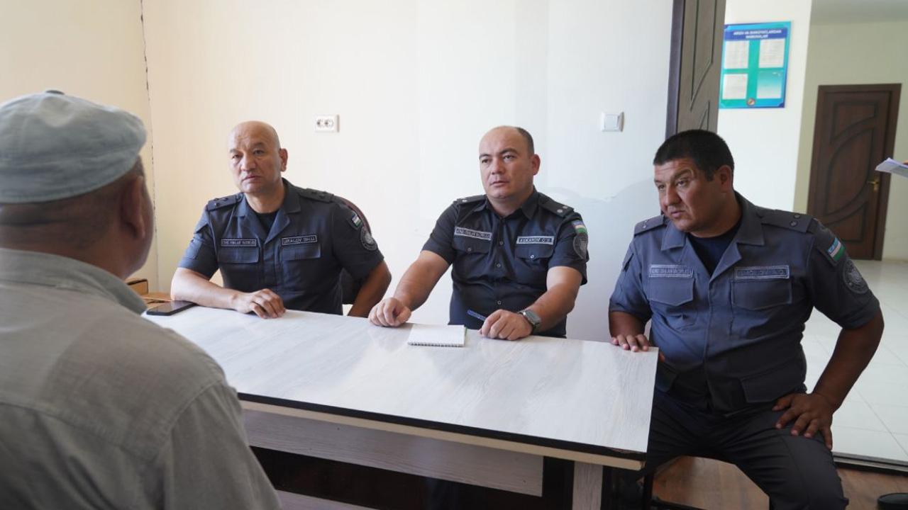 The head of the Probation Service of the Public Security Department of the MIA held a mobile reception in Shofirkon district of Bukhara region