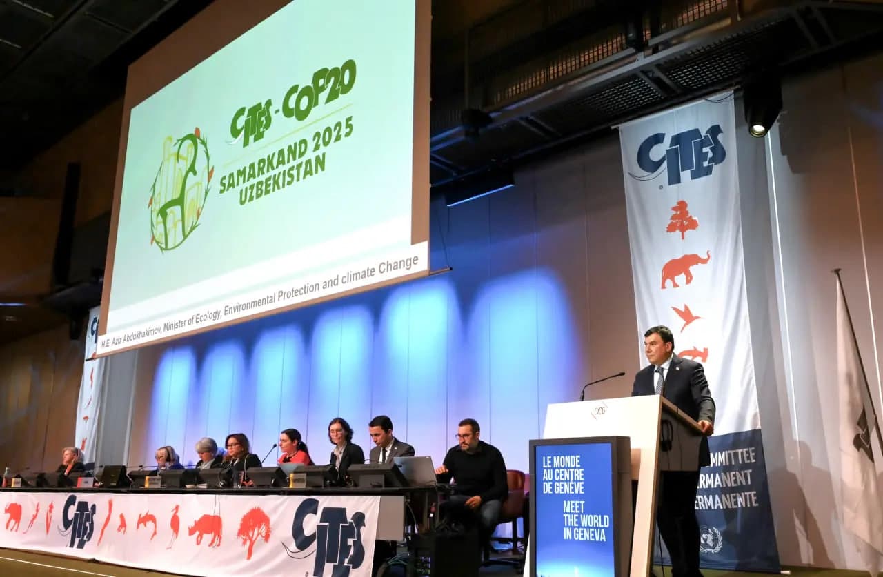 Uzbekistan unveils official logo of CITES COP20 in Switzerland