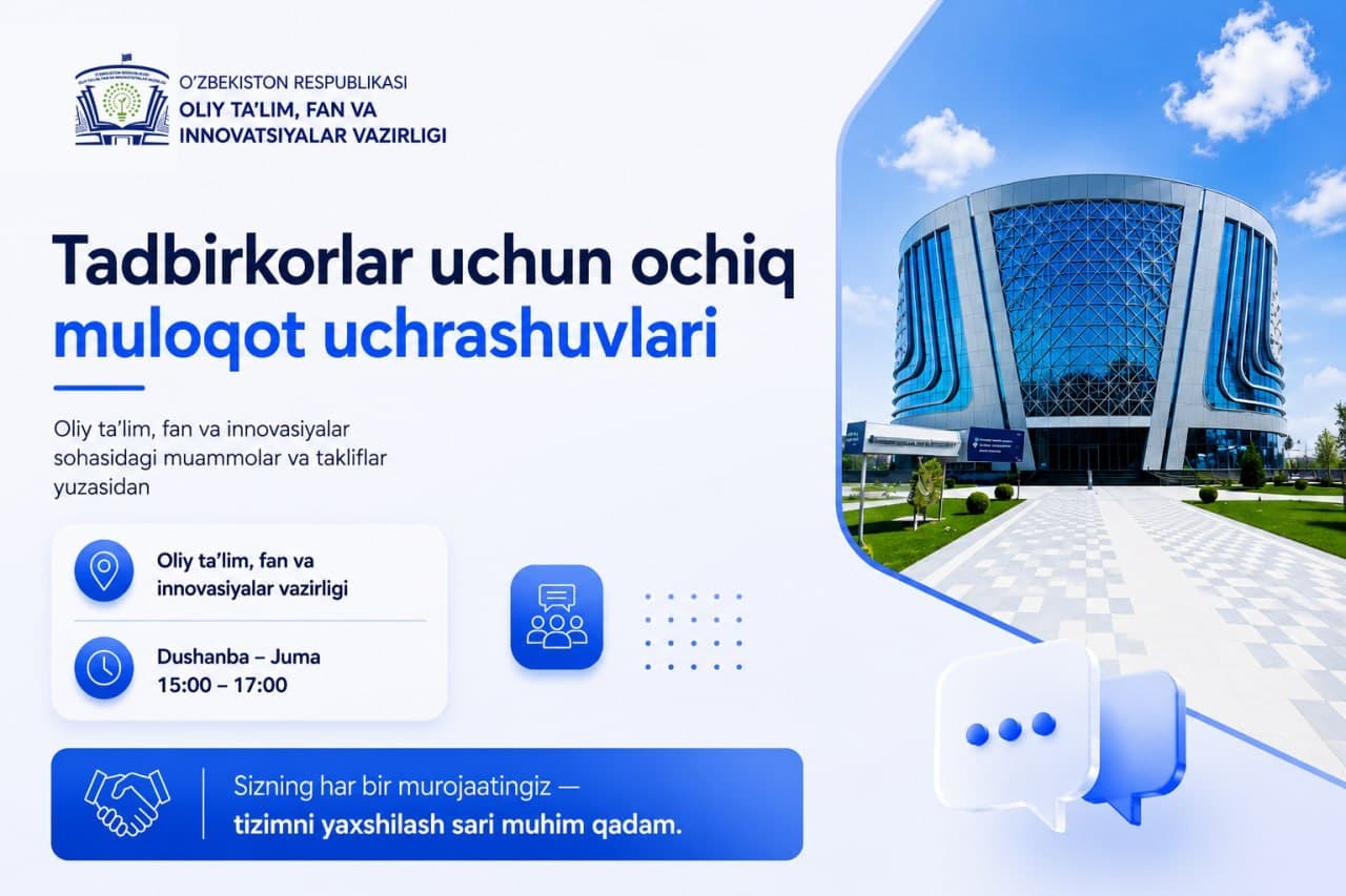 Oliy ta’lim tizimiga oid ochiq muloqotlar