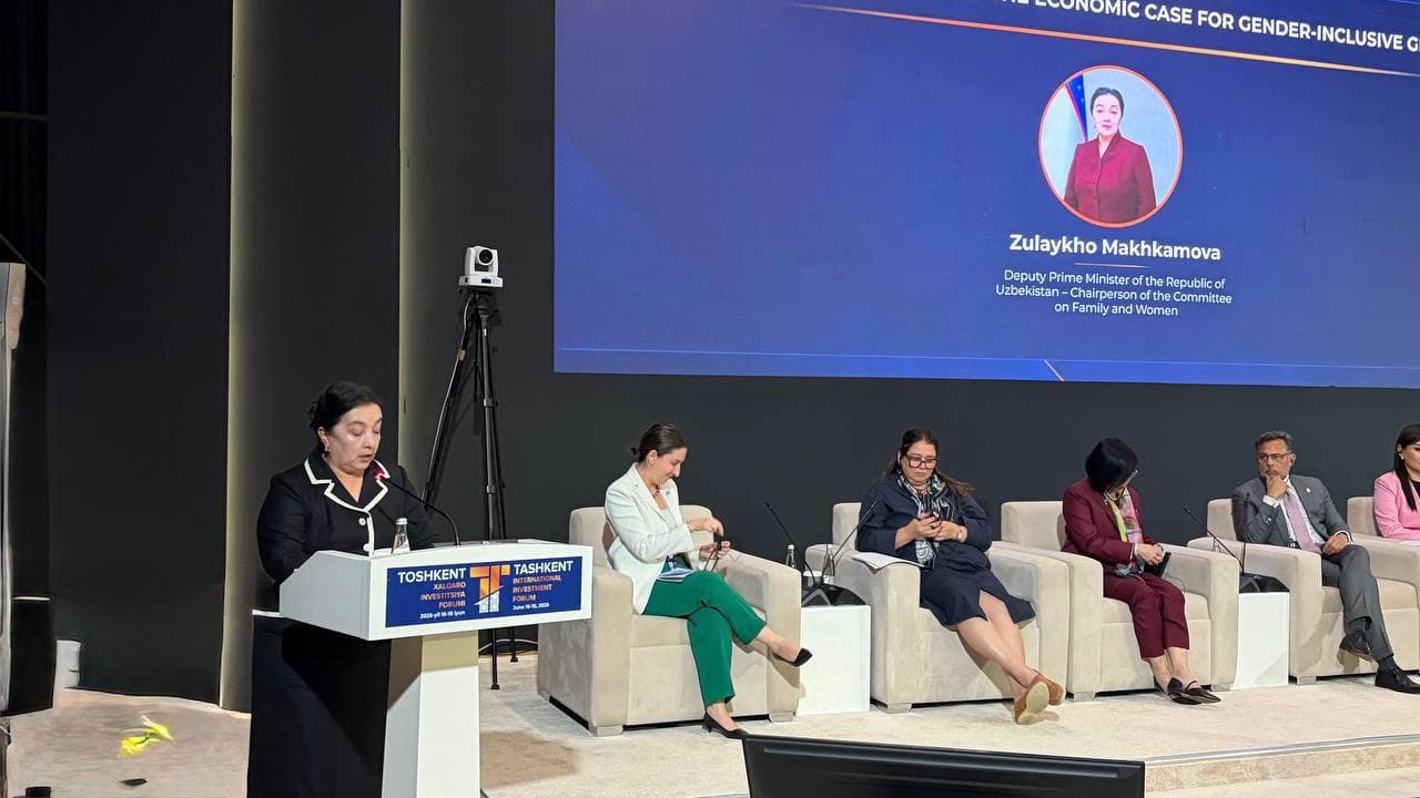 Toshkent xalqaro investisiya forumida ayollar tadbirkorligi va gender-inklyuziv iqtisodiy o‘sish masalalari muhokama qilindi