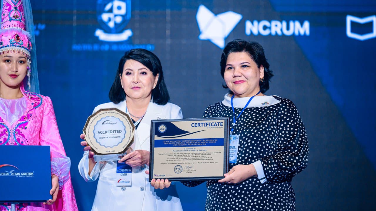 ССВ: Республика она ва бола саломатлиги маркази директори “Марказий Осиёда энг яхши тиббий ташкилот раҳбари” сифатида эътироф этилди