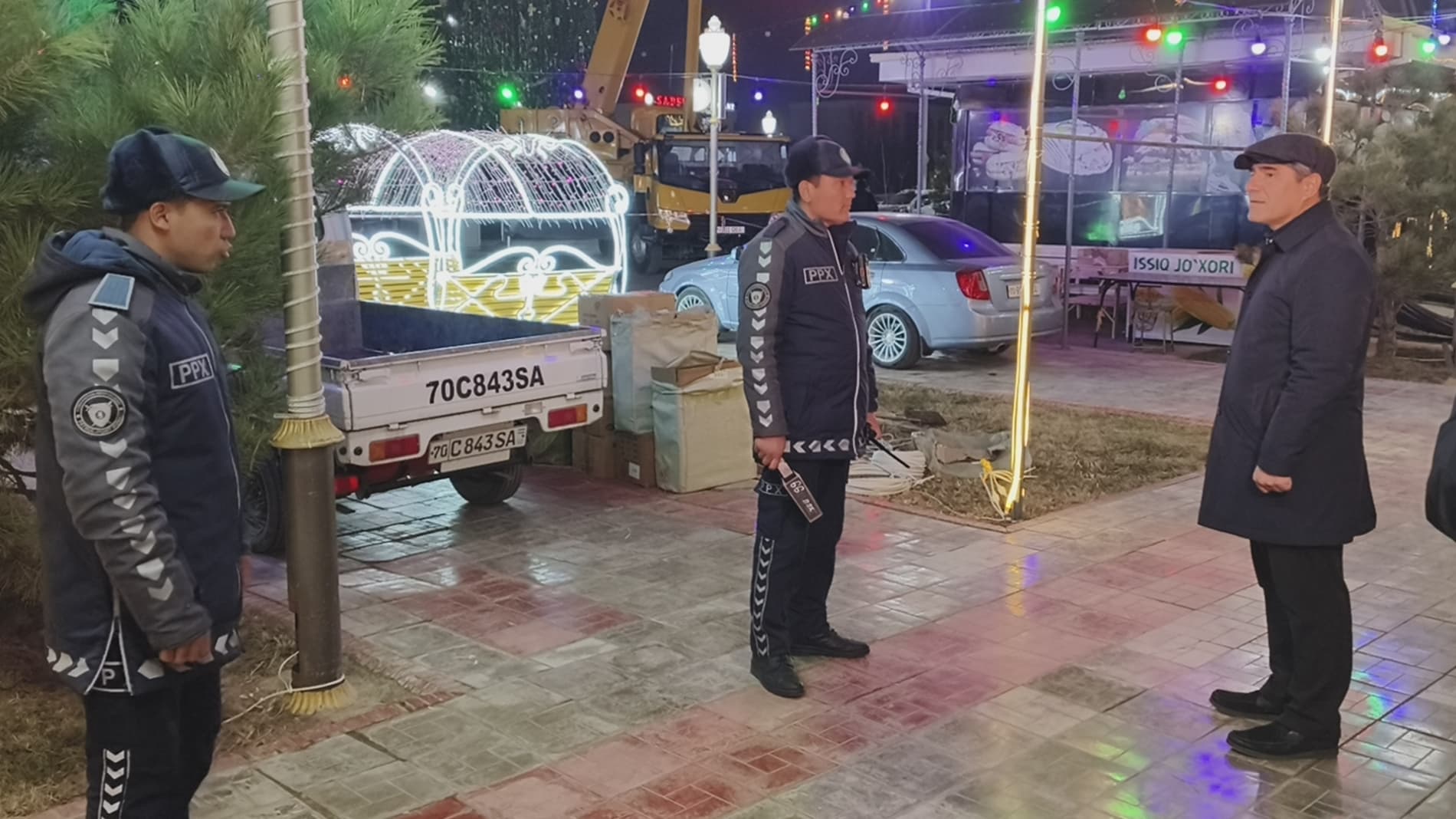 Первый заместитель начальника УВД Кашкадарьинской области провел инструктаж перед ночной службой