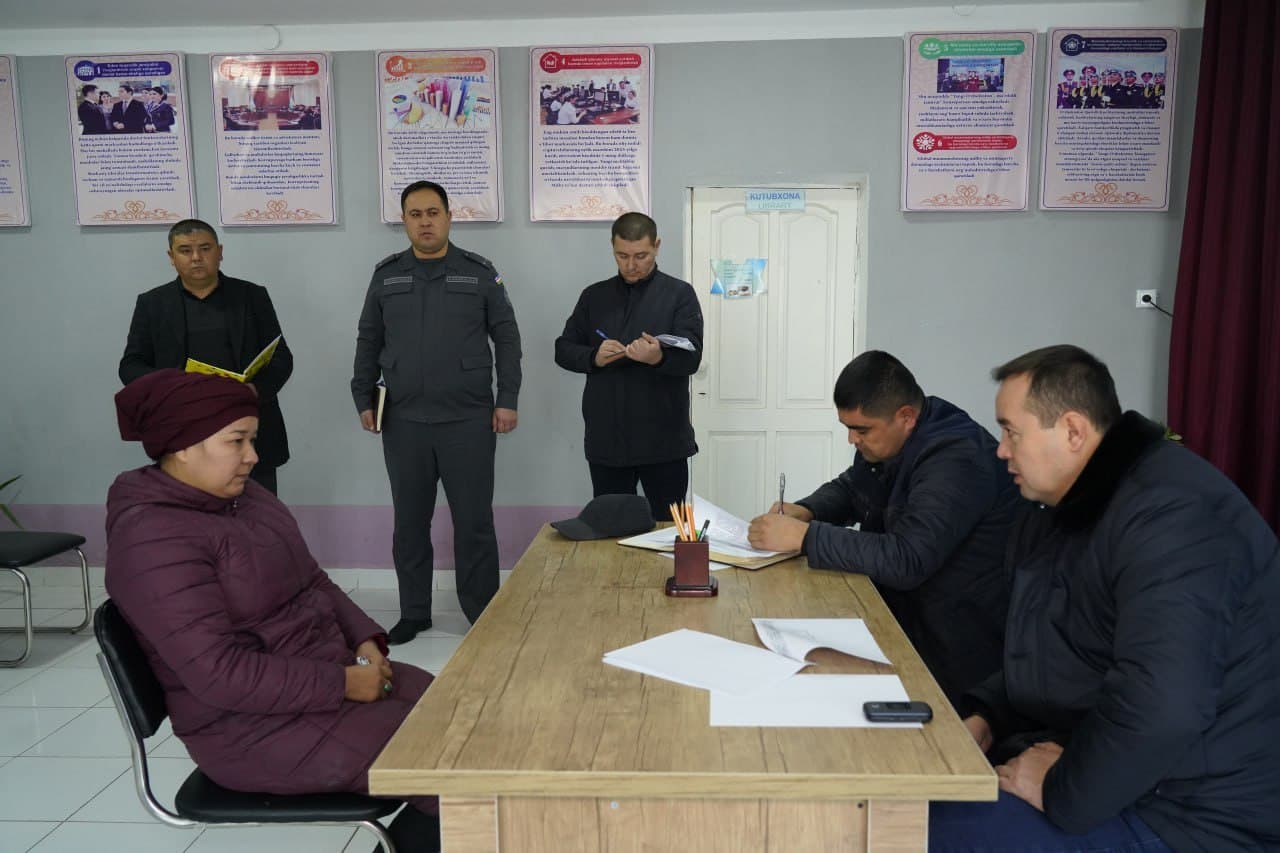 Наманган вилояти ИИБ бошлиғи ўринбосари Мингбулоқ туманида сайёр қабул ўтказди