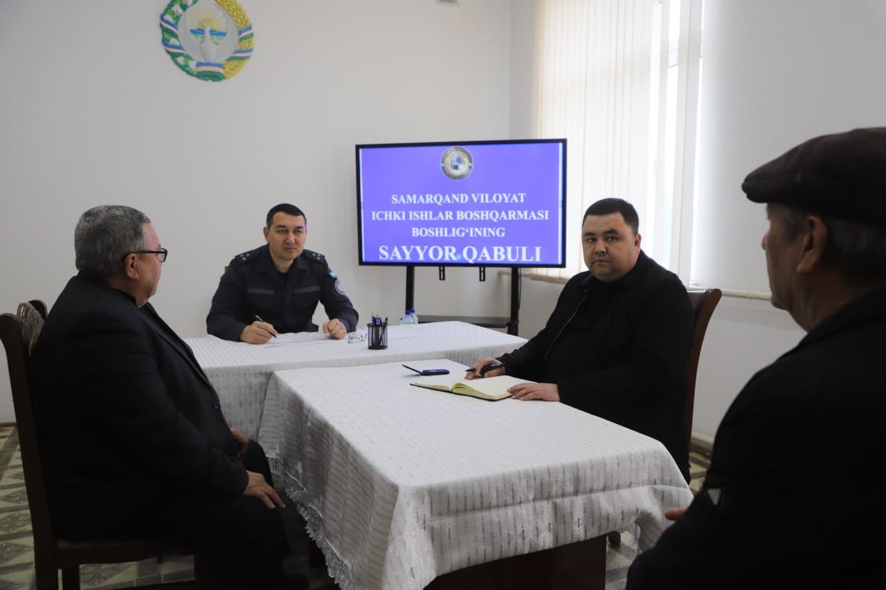 Pastdargʻom tumanida Samarqand viloyati 3-sektorining sayyor qabuli boʻlib oʻtdi