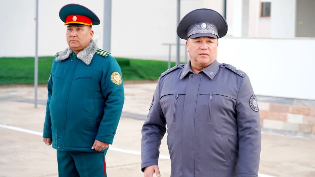 The Deputy Minister of Internal Affairs, Major General Bahadir Mirzarahimov, visited the Transport Security Department of Kashkadarya region