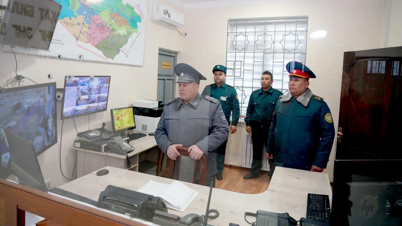 The Deputy Minister of Internal Affairs, Major General Bahadir Mirzarahimov, visited the Transport Security Department of Kashkadarya region