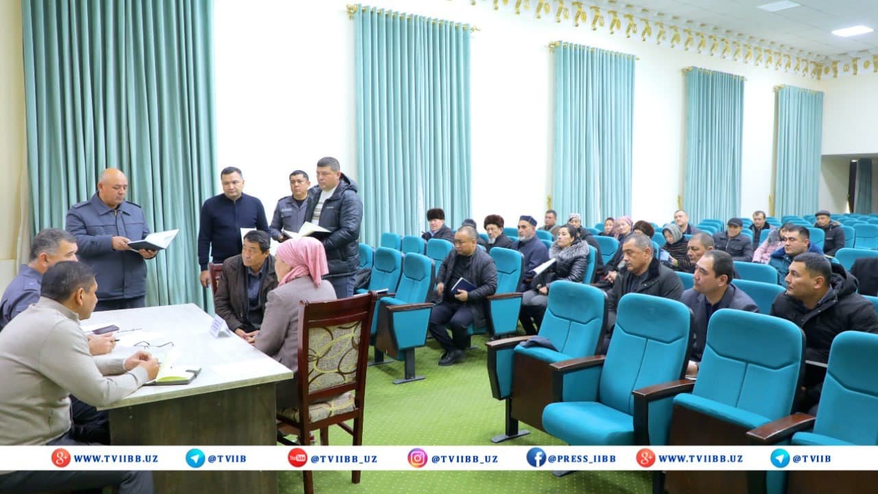 Toshkent viloyati IIBB boshligʻi “Boʻston” mahallasida sayyor qabul oʻtkazdi