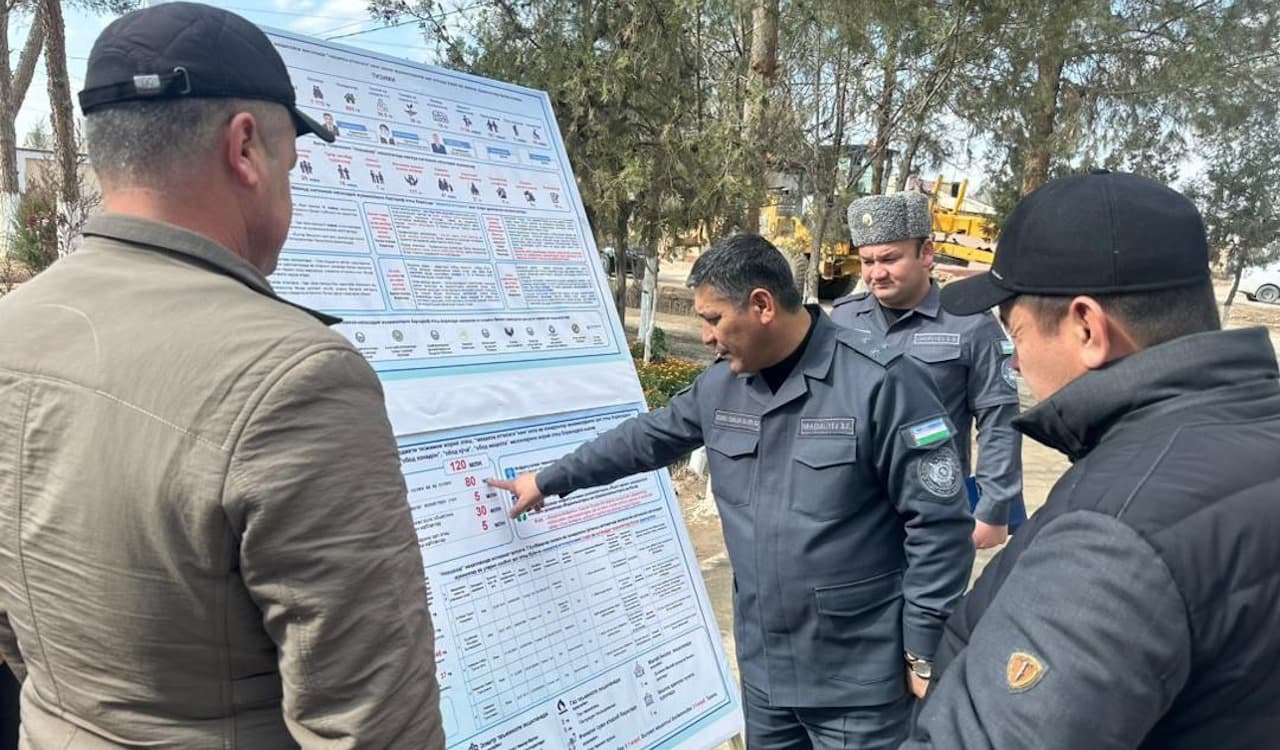 ИИВ Жамоат хавфсизлиги департаменти Ҳуқуқбузарликлар профилактикаси хизмати бошлиғи полковник Б.Э.Бердиалиев Сурхондарё вилоятидаги ижтимоий профилактика ҳолатини ўрганди