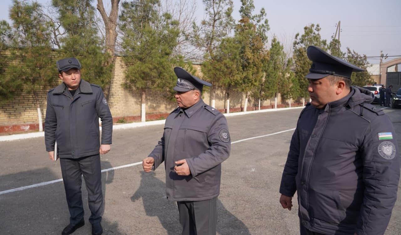 Ichki ishlar vaziri oʻrinbosari general mayor B.Yu.Mirzaraximov tomonidan Sirdaryo viloyati transportida xavfsizlikni taʼminlash boshqarmasi xodimlariga amalga oshirilishi zarur boʻlgan vazifalar belgilandi