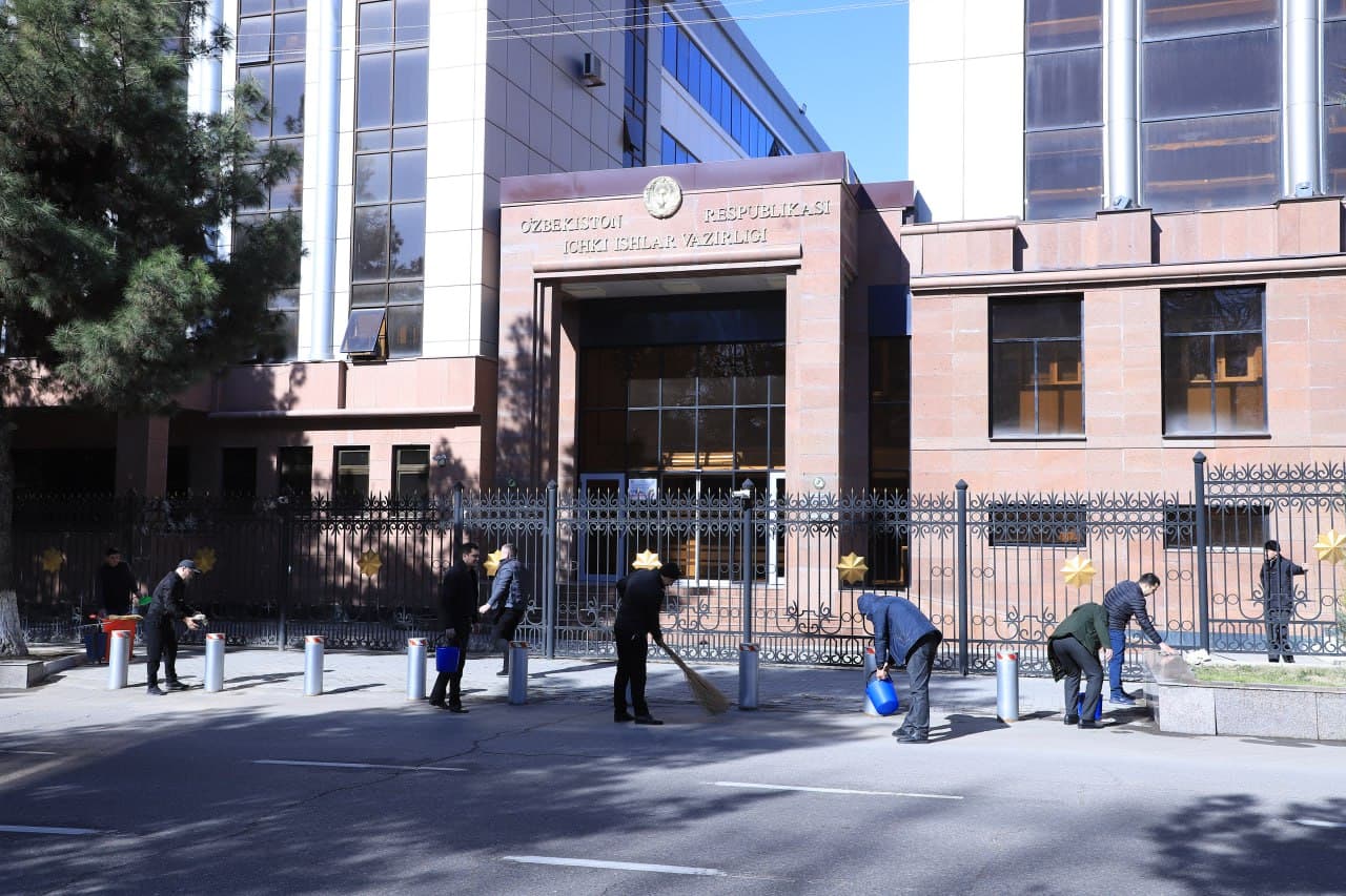 Ички ишлар вазирлигида Наврўз умумхалқ байрами олдидан хайрия ҳашар тадбирлари ташкил этилди