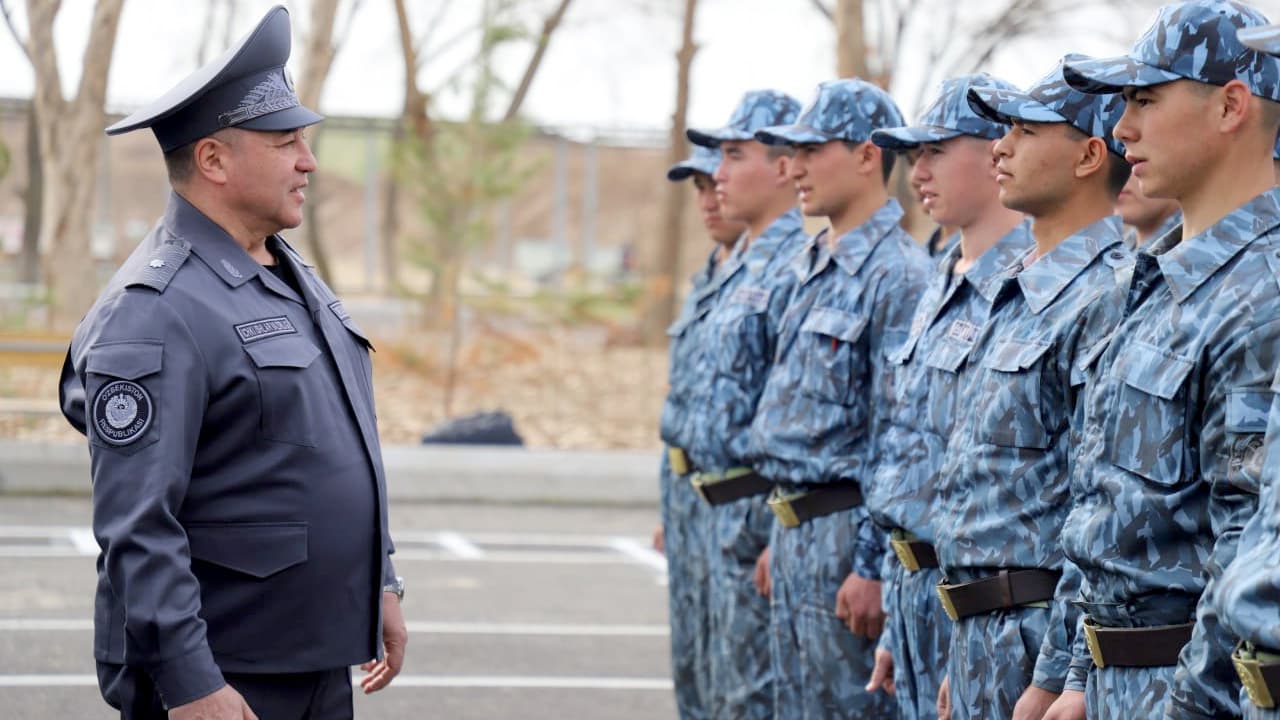 Ички ишлар вазирлиги Қоровул қўшинлари қўмондонлигига қарашли бирлашган дала ўқув марказига Ички ишлар вазири ўринбосари генерал-майор Баходир Мирзарахимов ташриф буюрди