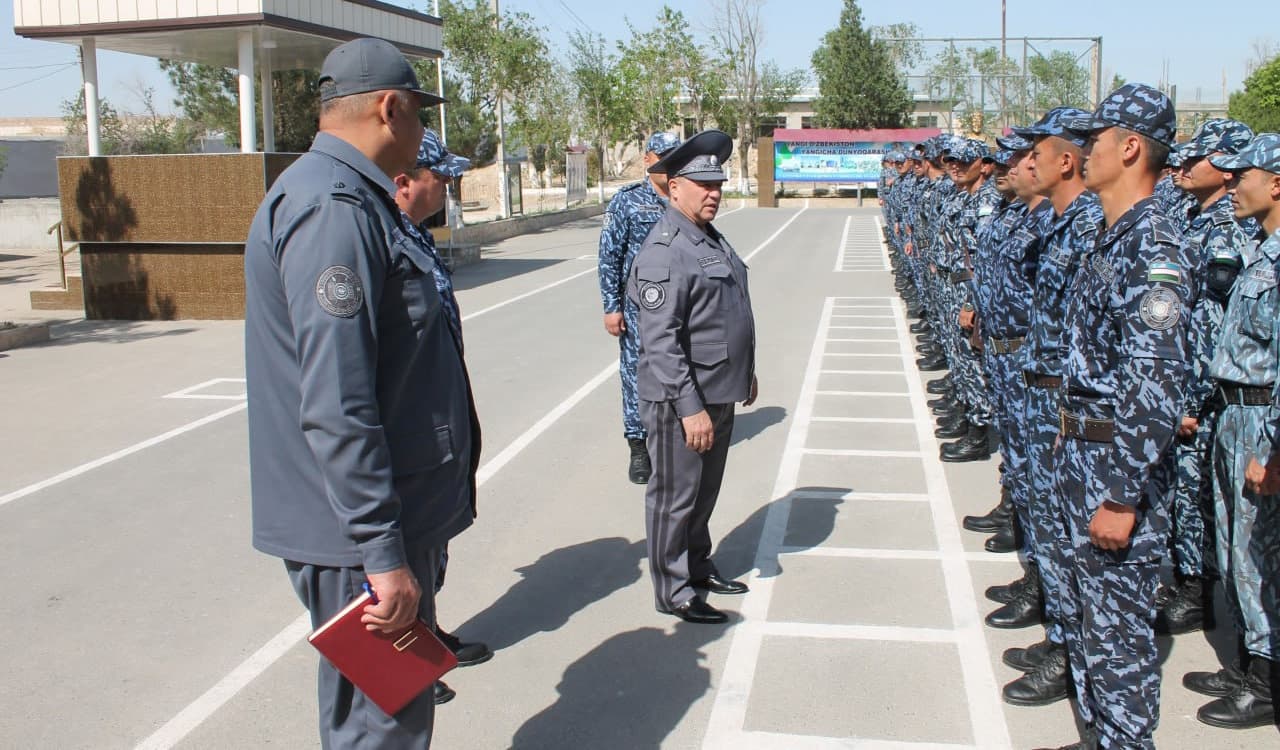 Ichki ishlar vaziri oʻrinbosari general-mayor Boxodir Mirzaraximov 7536-sonli harbiy qism hamda IIV JIED oltinchi mintaqaviy hudud 17-son JIEKga tashrif buyurdi