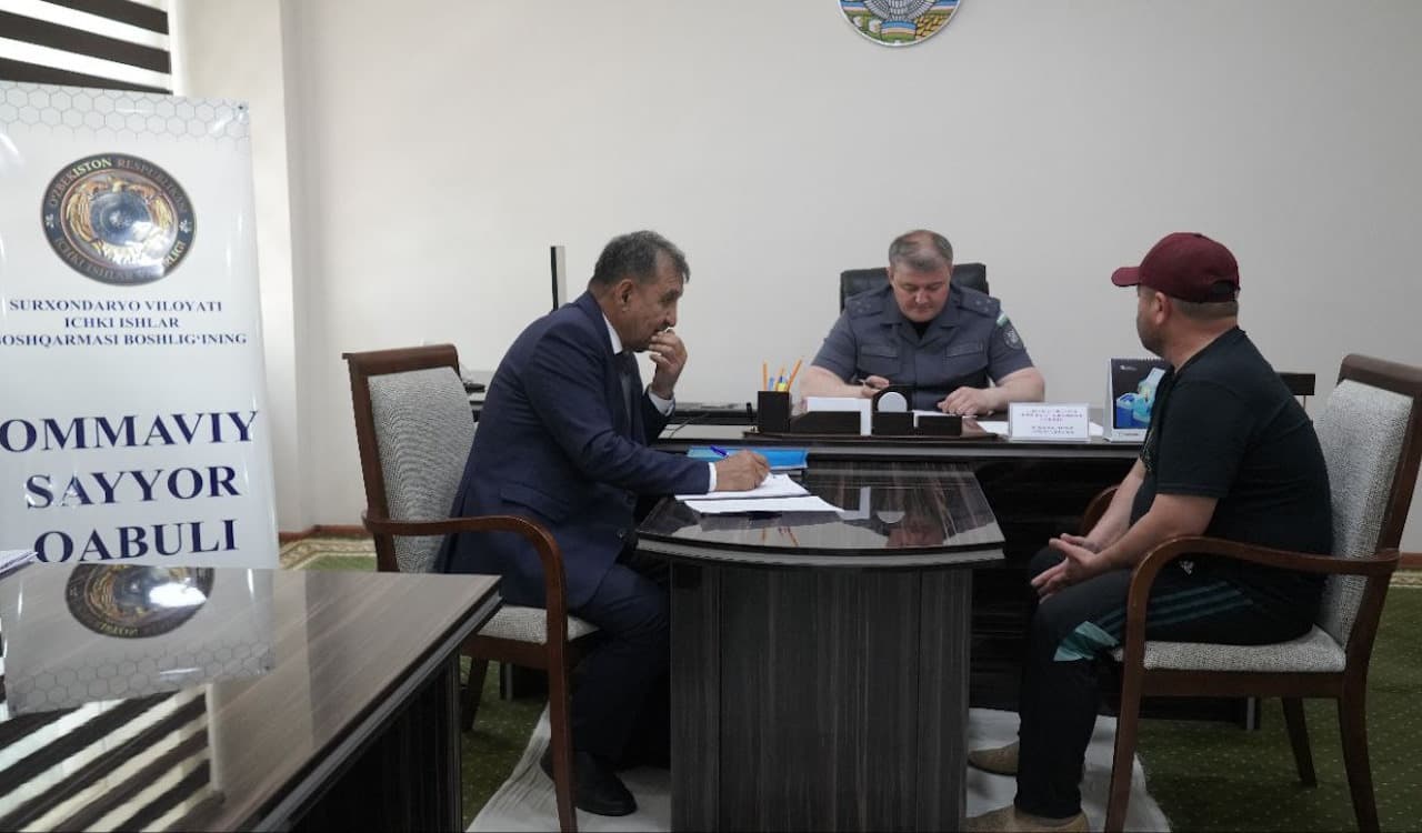 Surxondaryo viloyati IIB boshligʻining navbatdagi ommaviy sayyor qabuli boʻlib oʻtdi
