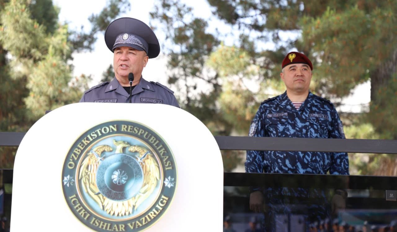 Заместитель министра внутренних дел генерал-майор Баходир Мирзарахимов посетил командование Караульных войск МВД в связи с открытием 2024/2025 учебного года