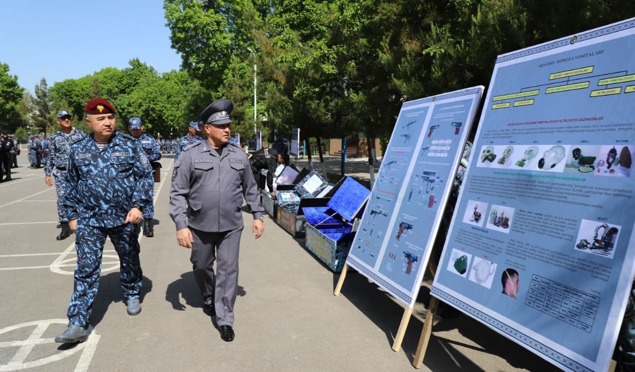 Заместитель министра внутренних дел генерал-майор Баходир Мирзарахимов посетил командование Караульных войск МВД в связи с открытием 2024/2025 учебного года