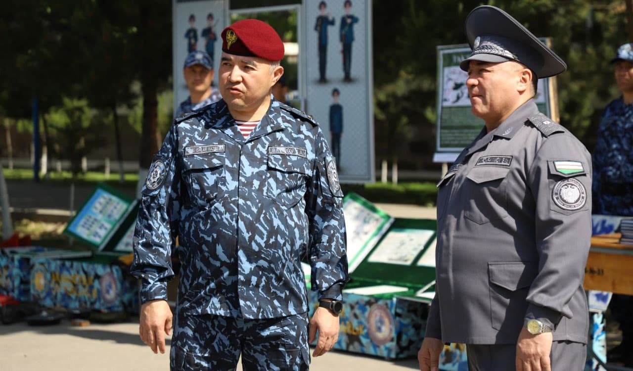 Заместитель министра внутренних дел генерал-майор Баходир Мирзарахимов посетил командование Караульных войск МВД в связи с открытием 2024/2025 учебного года