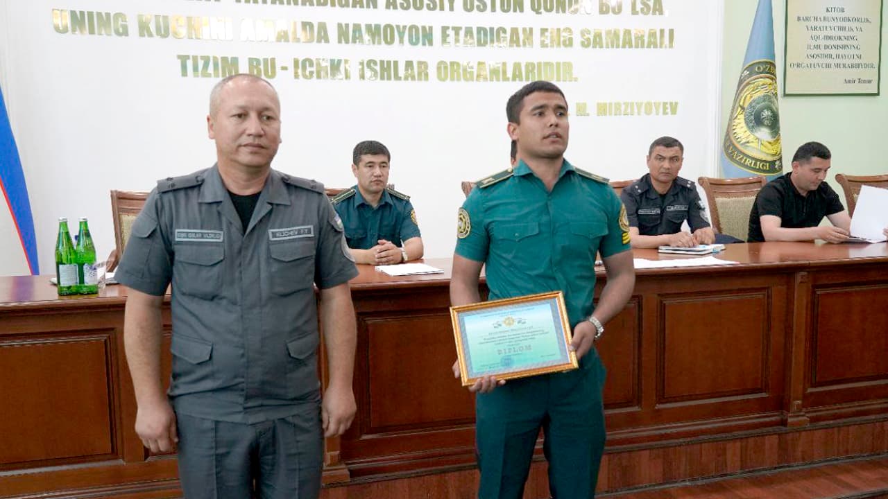 ИИВ Академияси 3-ўқув курси курсантларининг битирув малакавий иш ўрганиш амалиёти якуни бўйича синов имтиҳонлари қабул қилинди