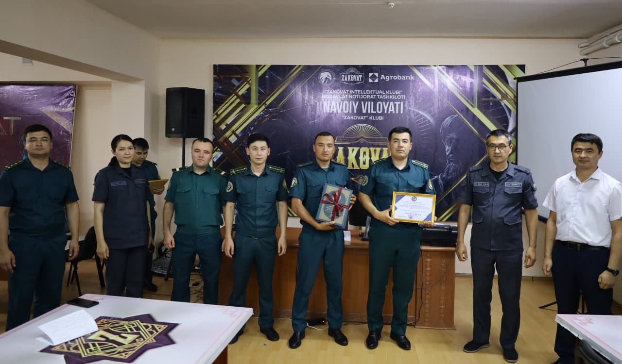 Организована интеллектуальная игра “Заковат” с участием молодых сотрудников УВД Навоийской области
