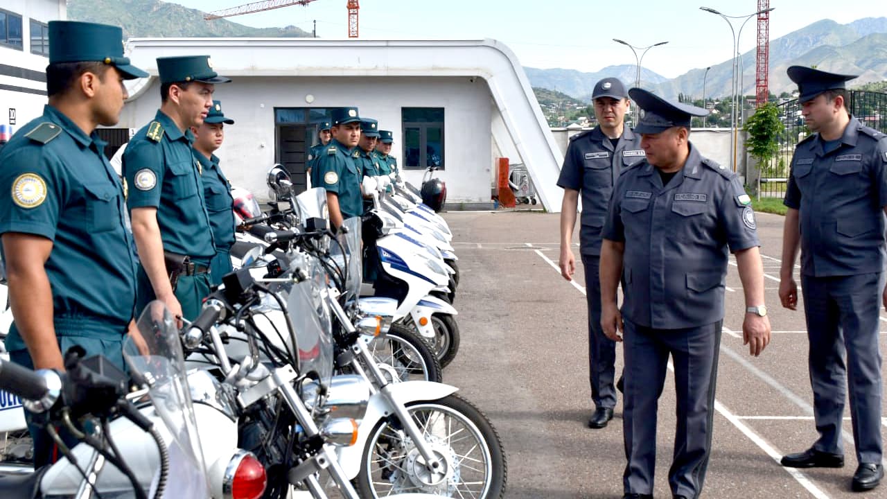 Заместитель министра внутренних дел генерал-майор Баходир Мирзарахимов изучил деятельность сотрудников Управления обеспечения безопасного туризма ГУВД Ташкентской области