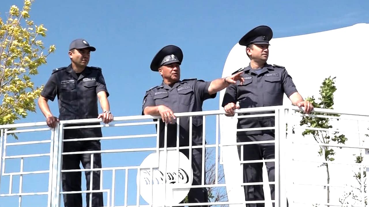 Заместитель министра внутренних дел генерал-майор Баходир Мирзарахимов изучил деятельность сотрудников Управления обеспечения безопасного туризма ГУВД Ташкентской области