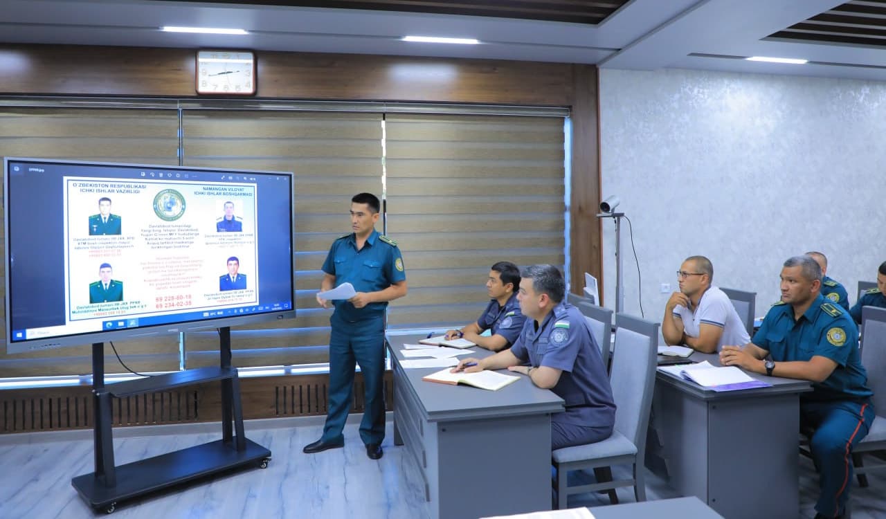 Начальником УВД Наманганской области полковником Шухратом Алиевым обсуждена деятельность правоохранительных органов