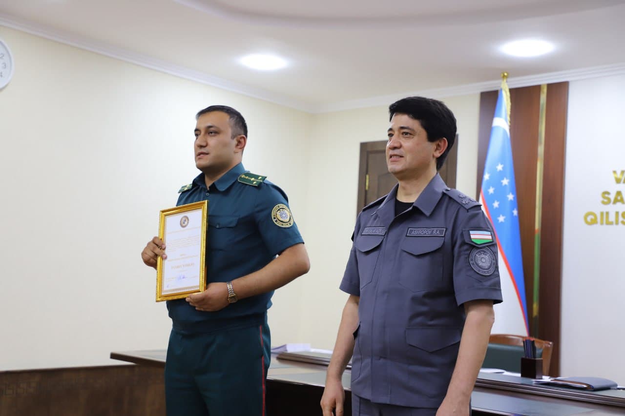 Surxondaryo viloyati IIBda Vaziri oʻrinbosari polkovnik Ramazon Ashropov ishtirokida hisobot yigʻilishi oʻtkazildi