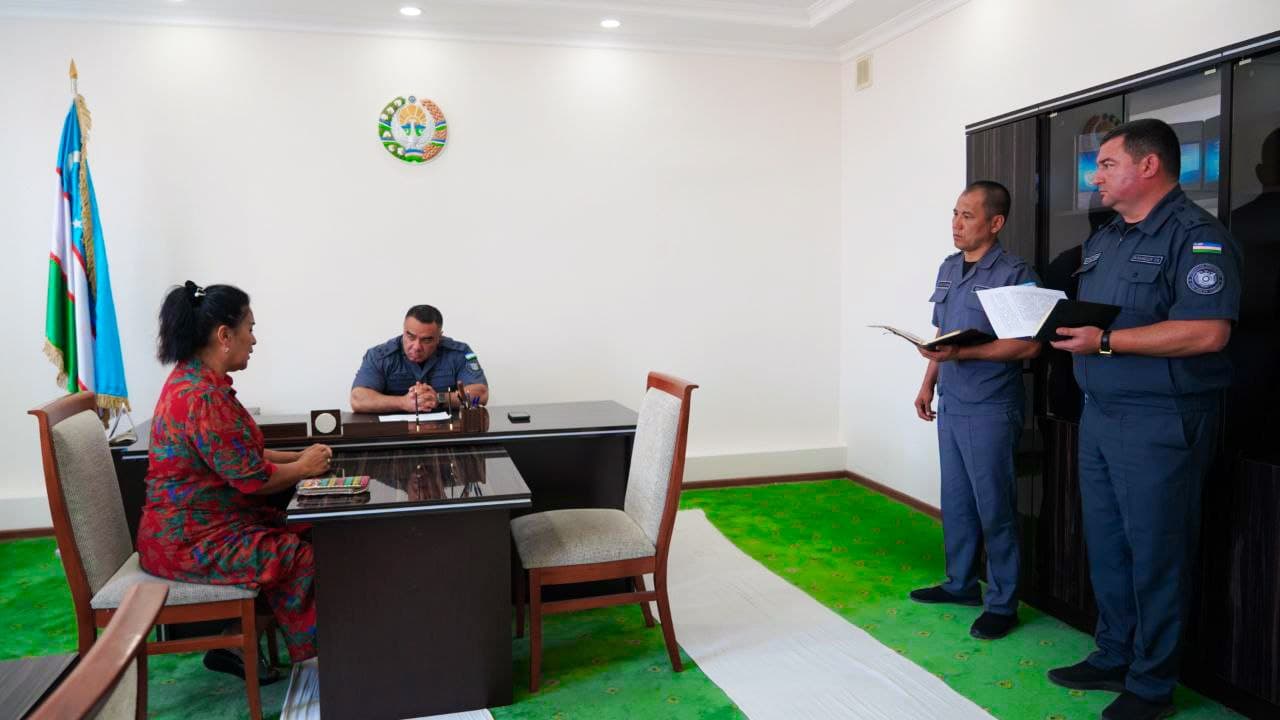 Sirdaryo viloyati IIB boshligʻi polkovnik Sandjar Djabarovning navbatdagi aholi murojaatlariga bagʻishlangan qabuli viloyat Xalq qabulxonasida boʻlib oʻtdi