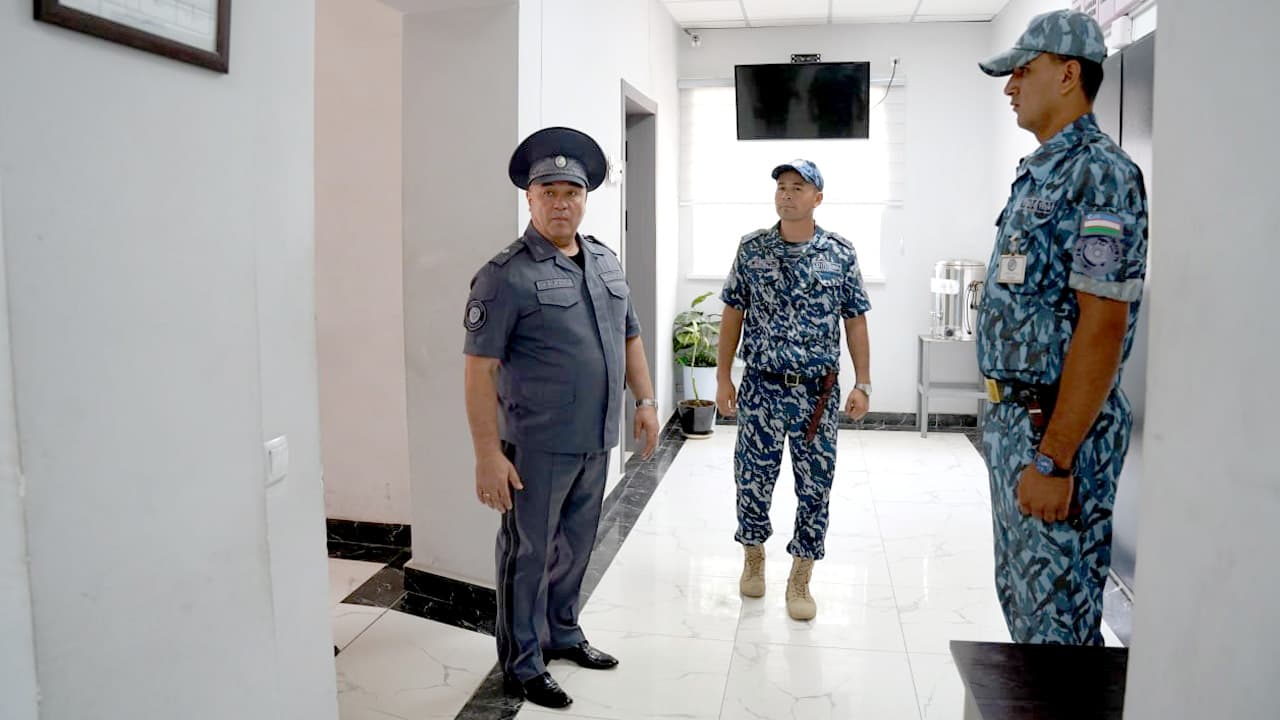 Заместитель министра внутренних дел генерал-майор Баходир Мирзарахимов посетил 7534-ю воинскую часть Караульных войск