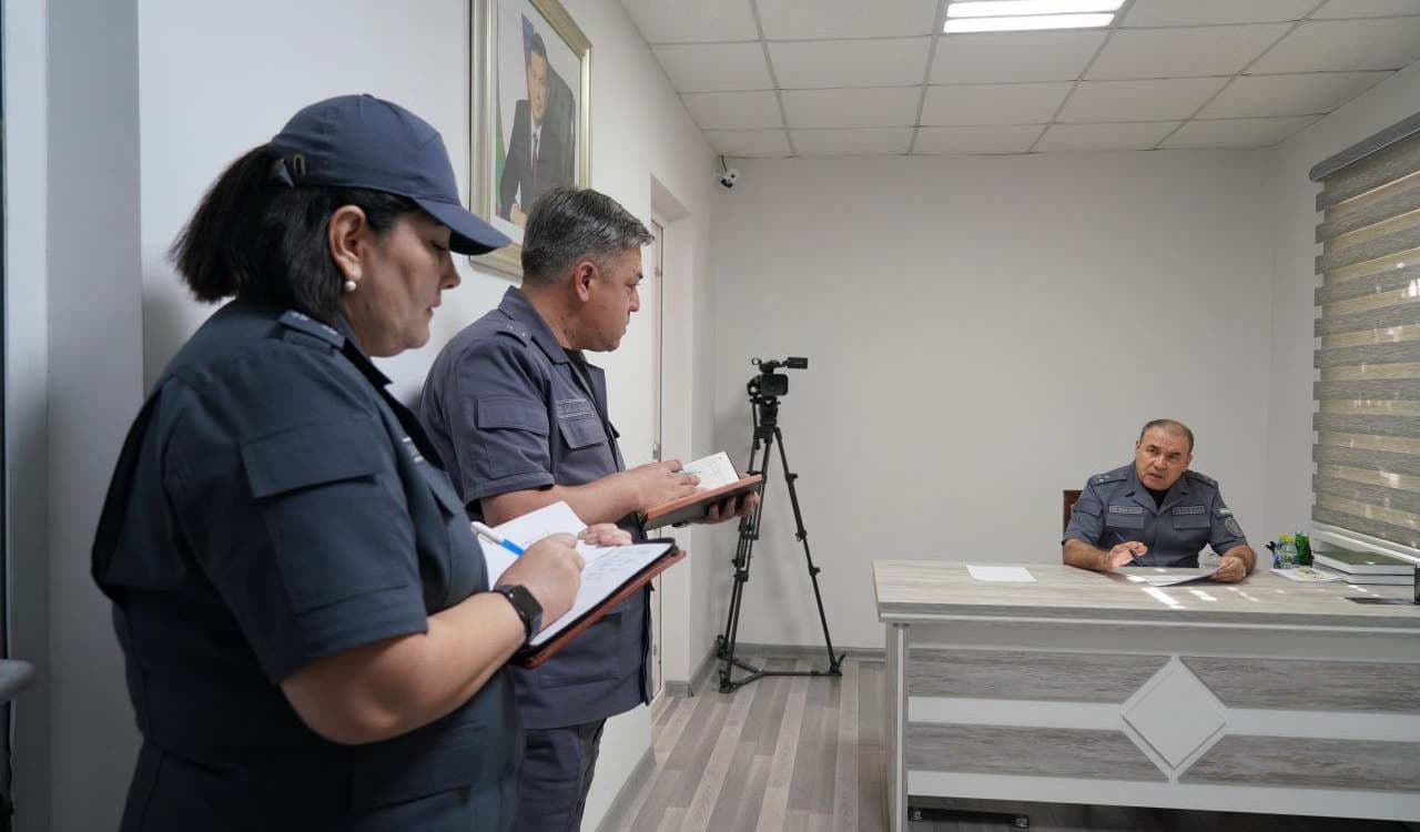 В УВД Самаркандской области состоялся очередной прием граждан начальника управления полковника Рахмата Маматова
