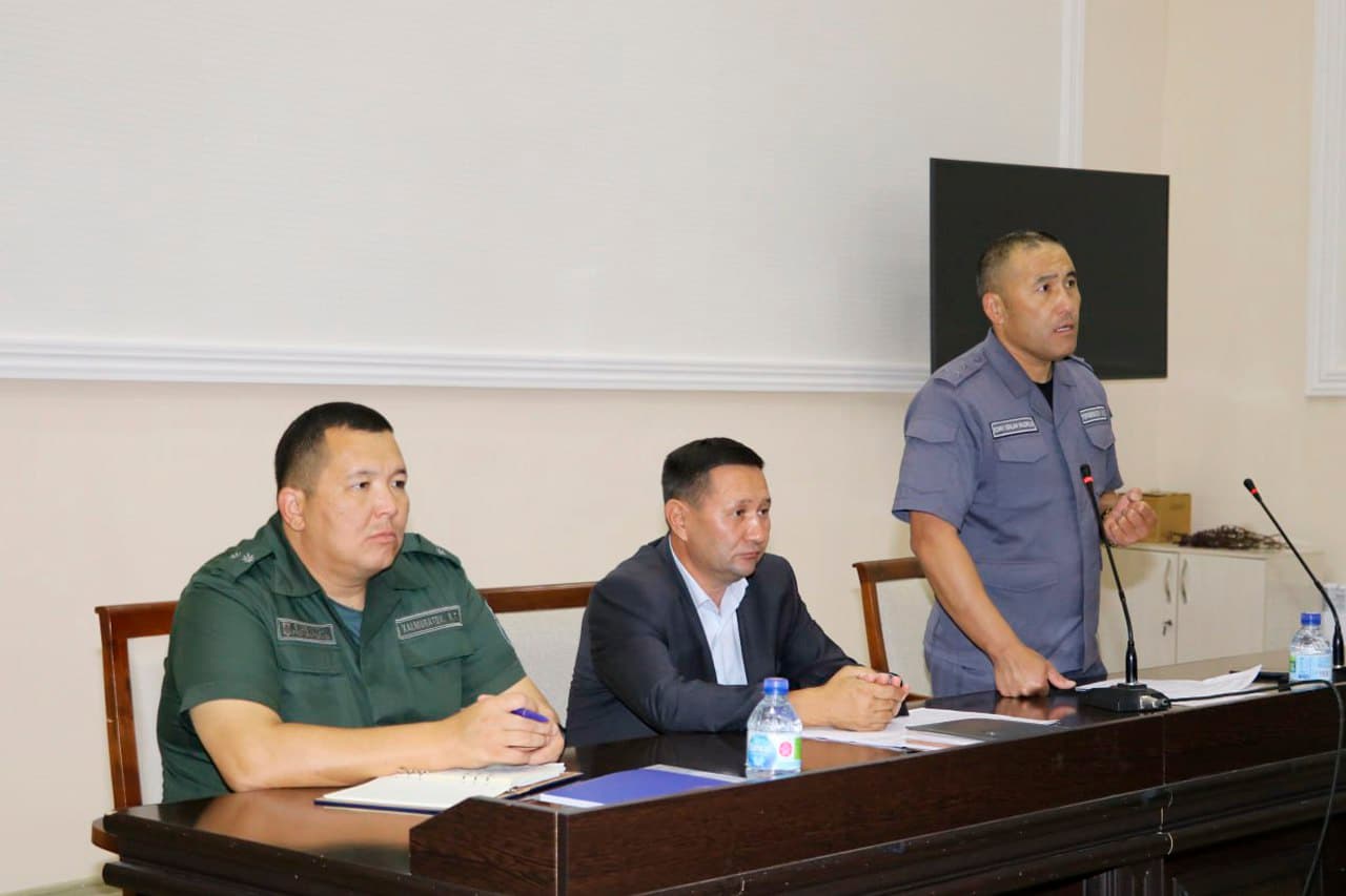 Colonel Bakhtiyar Torebekov, Minister of Internal Affairs of the Republic of Karakalpakstan, held a meeting in Chimboy district