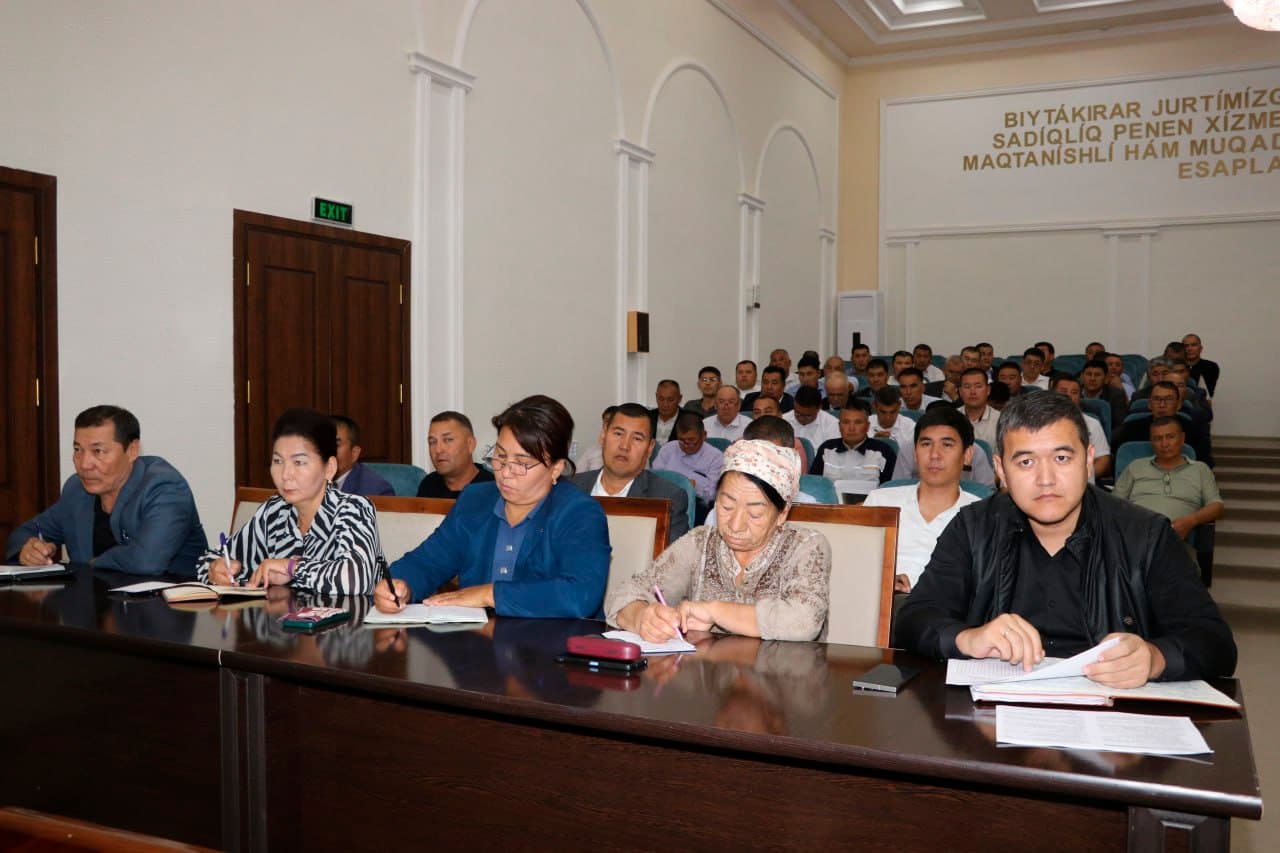 Colonel Bakhtiyar Torebekov, Minister of Internal Affairs of the Republic of Karakalpakstan, held a meeting in Chimboy district