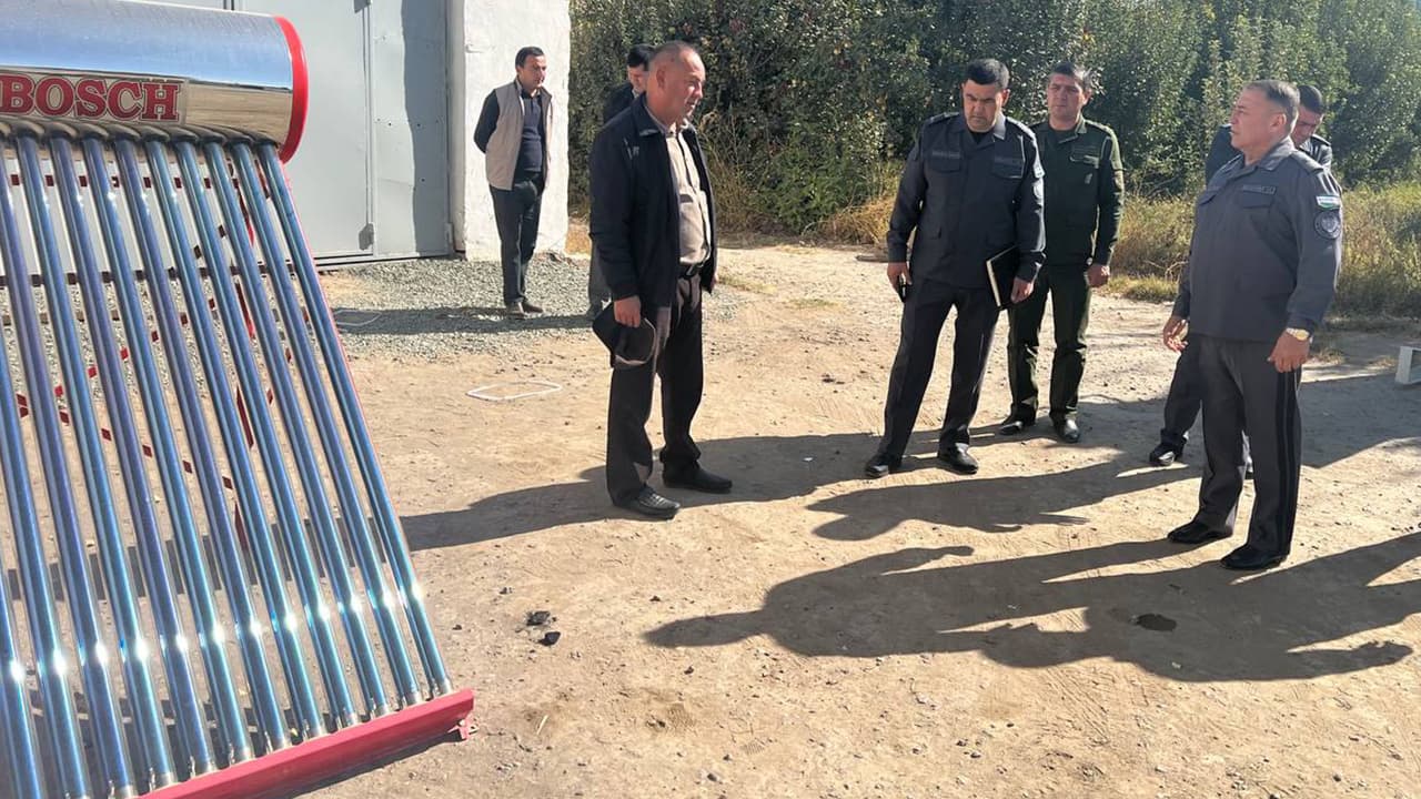 Ichki ishlar vaziri oʻrinbosari general-mayor Baxodir Mirzaraximovning Xorazm viloyati Gurlan tumanidagi oʻrganishlari tafsiloti