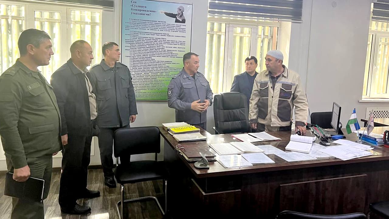 Ichki ishlar vaziri oʻrinbosari general-mayor Baxodir Mirzaraximovning Xorazm viloyati Gurlan tumanidagi oʻrganishlari tafsiloti