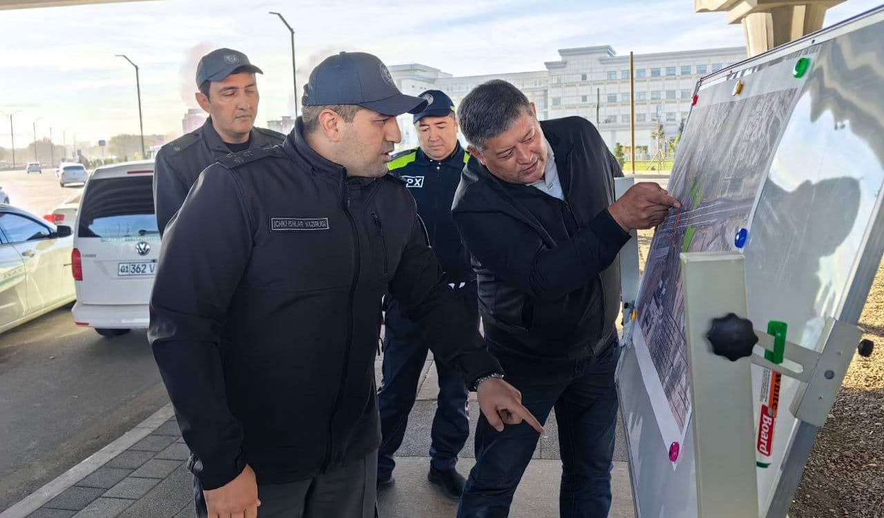 Ichki ishlar vazirligi Jamoat xavfsizligi departamenti Yoʻl harakati xavfsizligi xizmati boshligʻi polkovnik Sherzod Ibragimov Toshkent shahrida tirbandliklarning oldini olish yoʻlida amalga oshirilgan ishlar bilan tanishdi