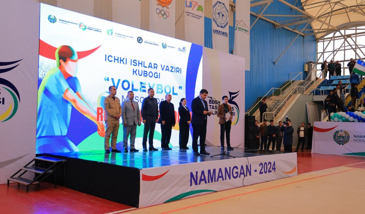 Наманган вилоятида «Беш ташаббус олимпиадаси» доирасида спортнинг волейбол тури бўйича Ички ишлар вазири кубогининг Республика босқичига старт берилди