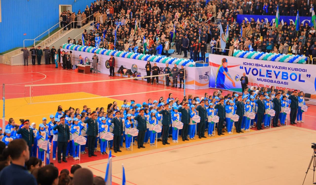 Наманган вилоятида «Беш ташаббус олимпиадаси» доирасида спортнинг волейбол тури бўйича Ички ишлар вазири кубогининг Республика босқичига старт берилди