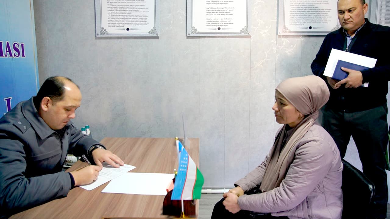 A mobile reception was organized in the Kurgan-Tepa district of Andijan region to address citizens' appeals on judicial and legal issues
