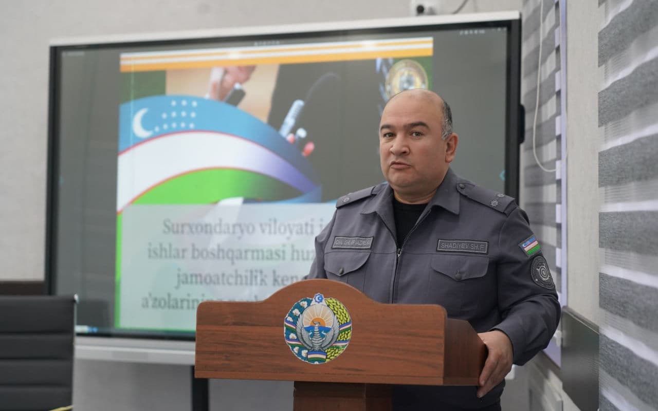 Surxondaryo viloyati ichki ishlar boshqarmasi huzuridagi jamoatchilik kengashining navbatdagi yigʻilishi oʻtkazildi