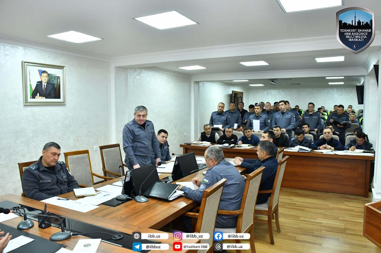 Toshkent shahar IIBBda general-mayor Aziz Tashpulatov boshchiligida yil boshidan amalga oshiriladigan ishlar muhokamasiga bagʻishlangan yigʻilish boʻlib oʻtdi
