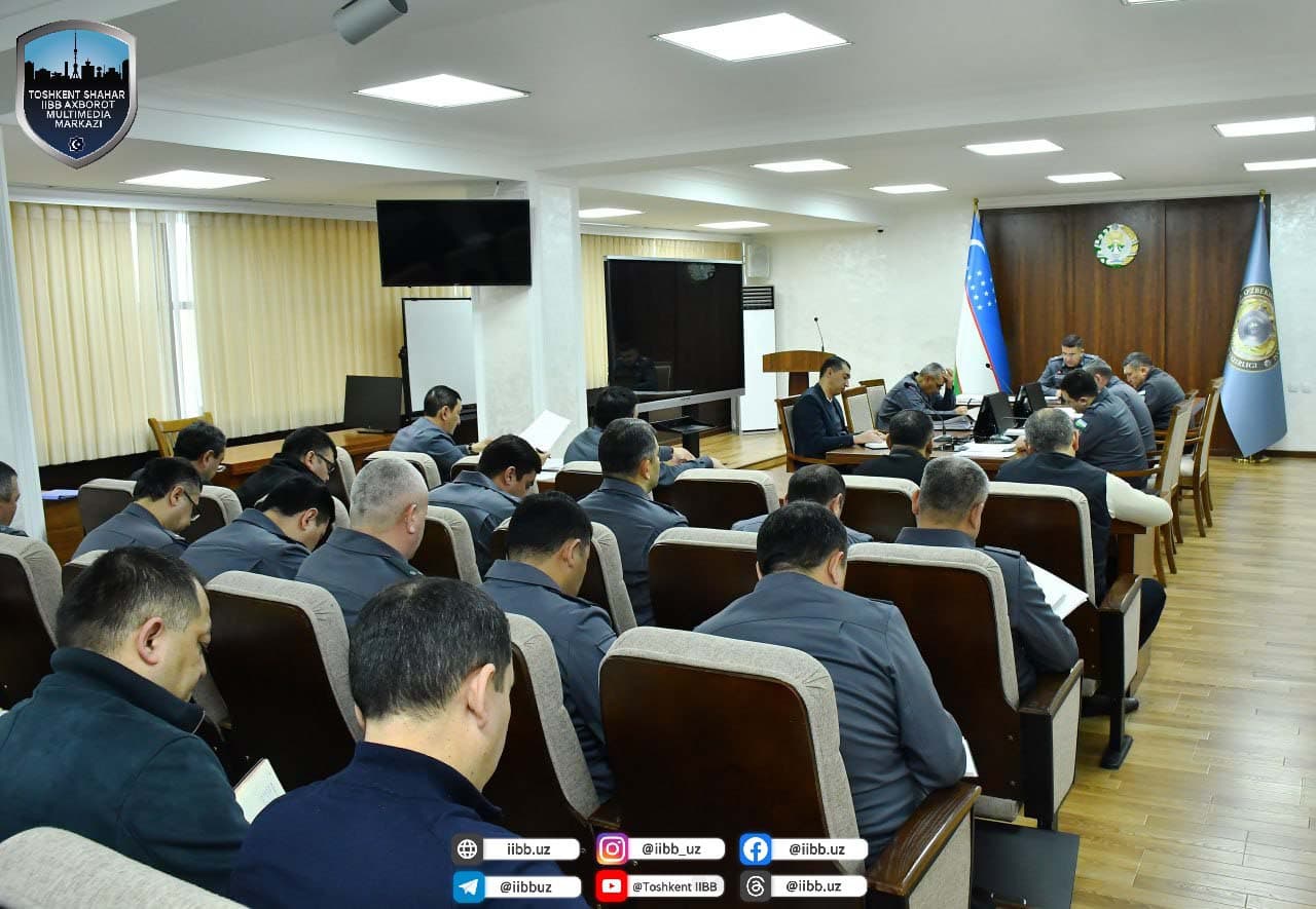 Toshkent shahar IIBBda general-mayor Aziz Tashpulatov boshchiligida yil boshidan amalga oshiriladigan ishlar muhokamasiga bagʻishlangan yigʻilish boʻlib oʻtdi