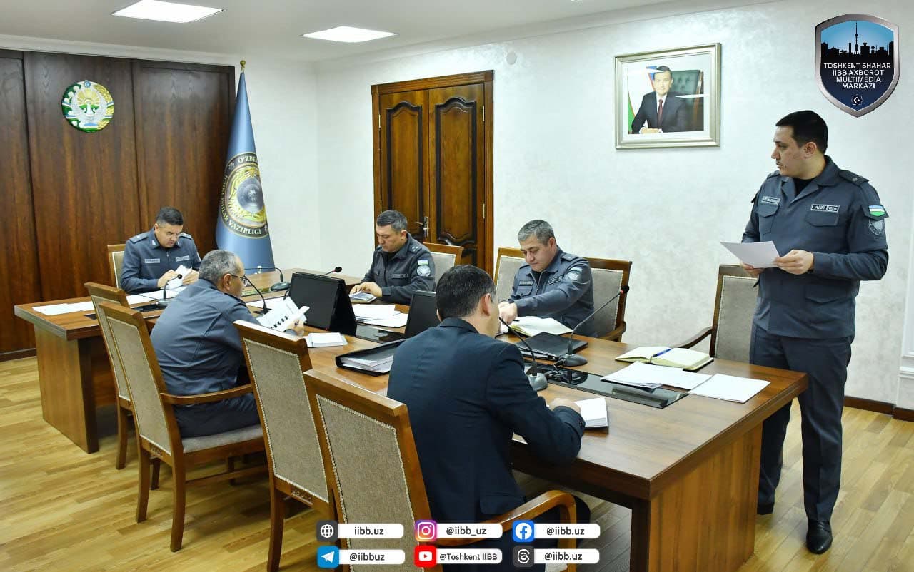 Toshkent shahar IIBBda general-mayor Aziz Tashpulatov boshchiligida yil boshidan amalga oshiriladigan ishlar muhokamasiga bagʻishlangan yigʻilish boʻlib oʻtdi