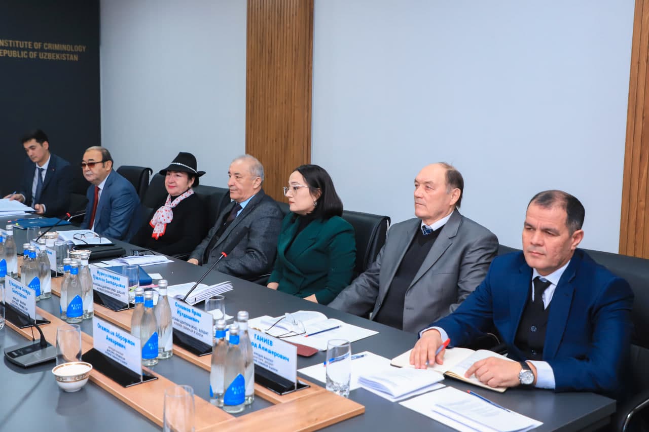 Состоялось первое заседание Научного семинара при Научном совете по присуждению ученой степени доктора философии при Исследовательском институте криминологии Республики Узбекистан